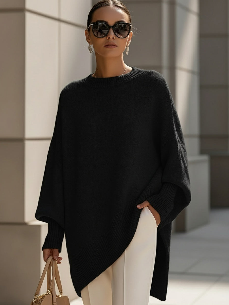 Adriana | Cream Dropped-Shoulder Sophisticated Sweater