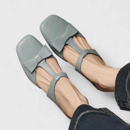 Alethea | Grey Bow Detail Orthopedic Sandals