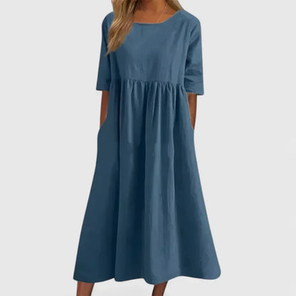 Calantha | Elegant Light Blue Comfortable Dress