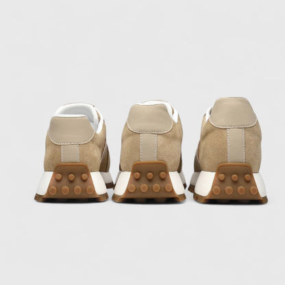 Alethea | Beige Elegant Shoes with White Accents
