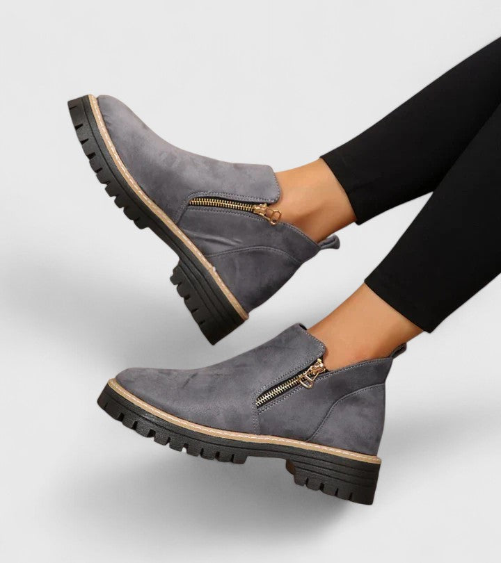 Alethea | Black Suede Orthopedic Boots
