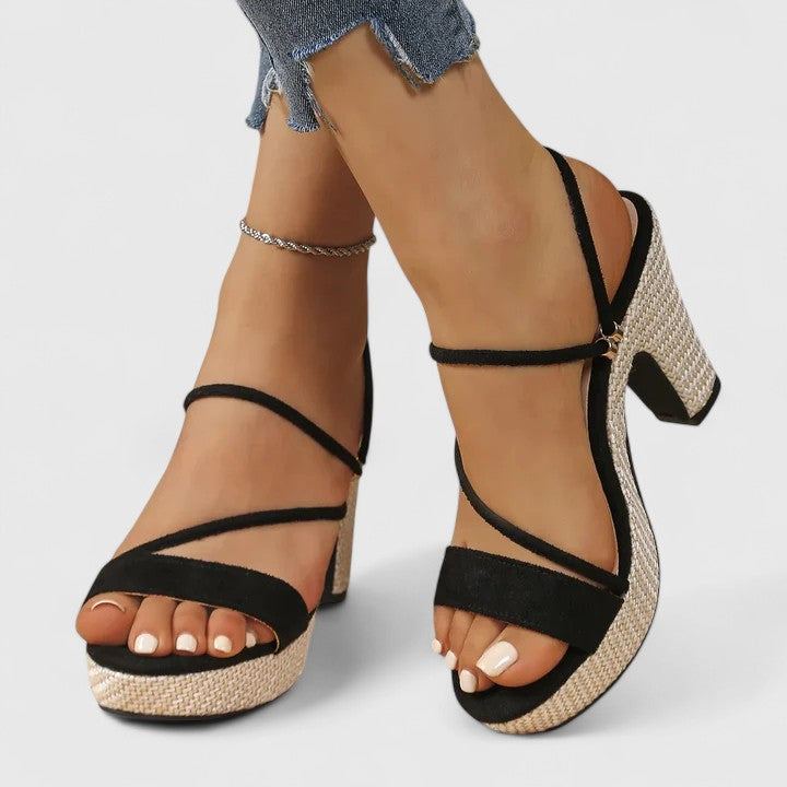 Calanthe | Exquisite Black Suede Sophisticated Heels