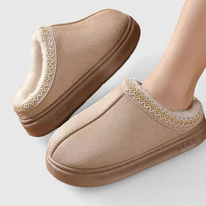 Alethea | Brown Suede Orthopedic Slippers