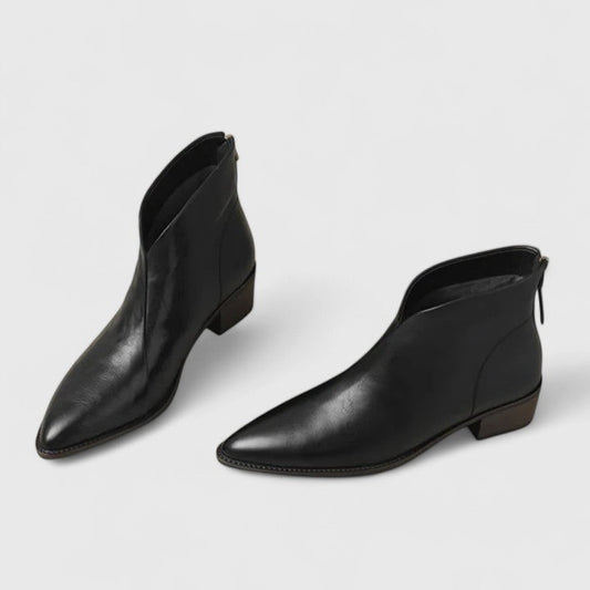 Aurelia | Black Leather Elegant Boots