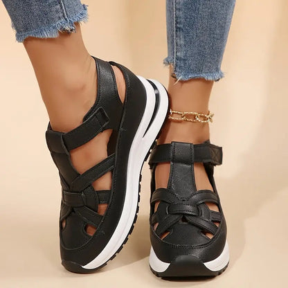Calantha | White Strappy Orthopedic Sandals