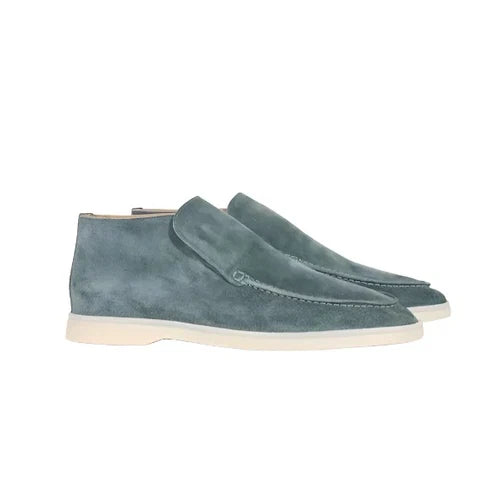 Beckett | Grey Suede Slip-On Shoes
