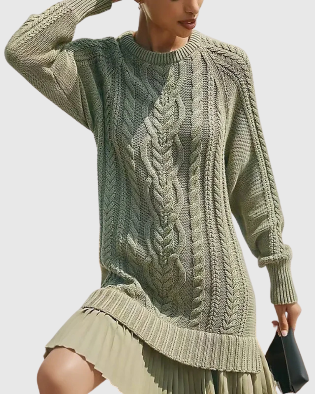 Astrid | Beige Classic Sweater Dress