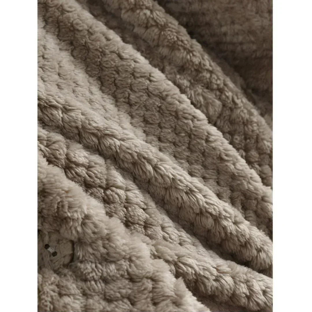 Astrid | Black Ribbed Cosy Hooded Coat
