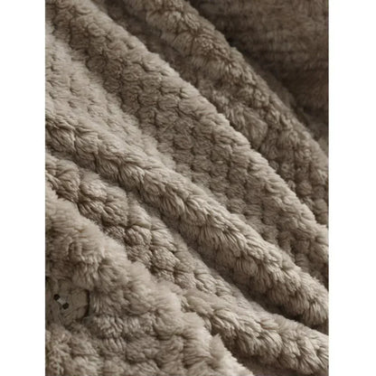 Astrid | Black Ribbed Cosy Hooded Coat