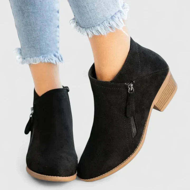 Alethea | Blue Suede Sophisticated Boots