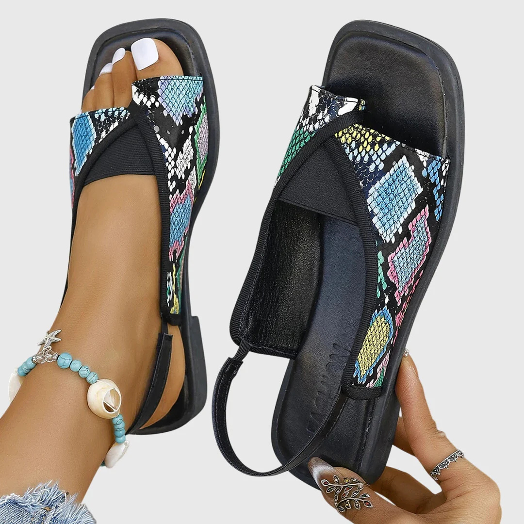 Calista | White Cross-Strap Orthopedic Sandals
