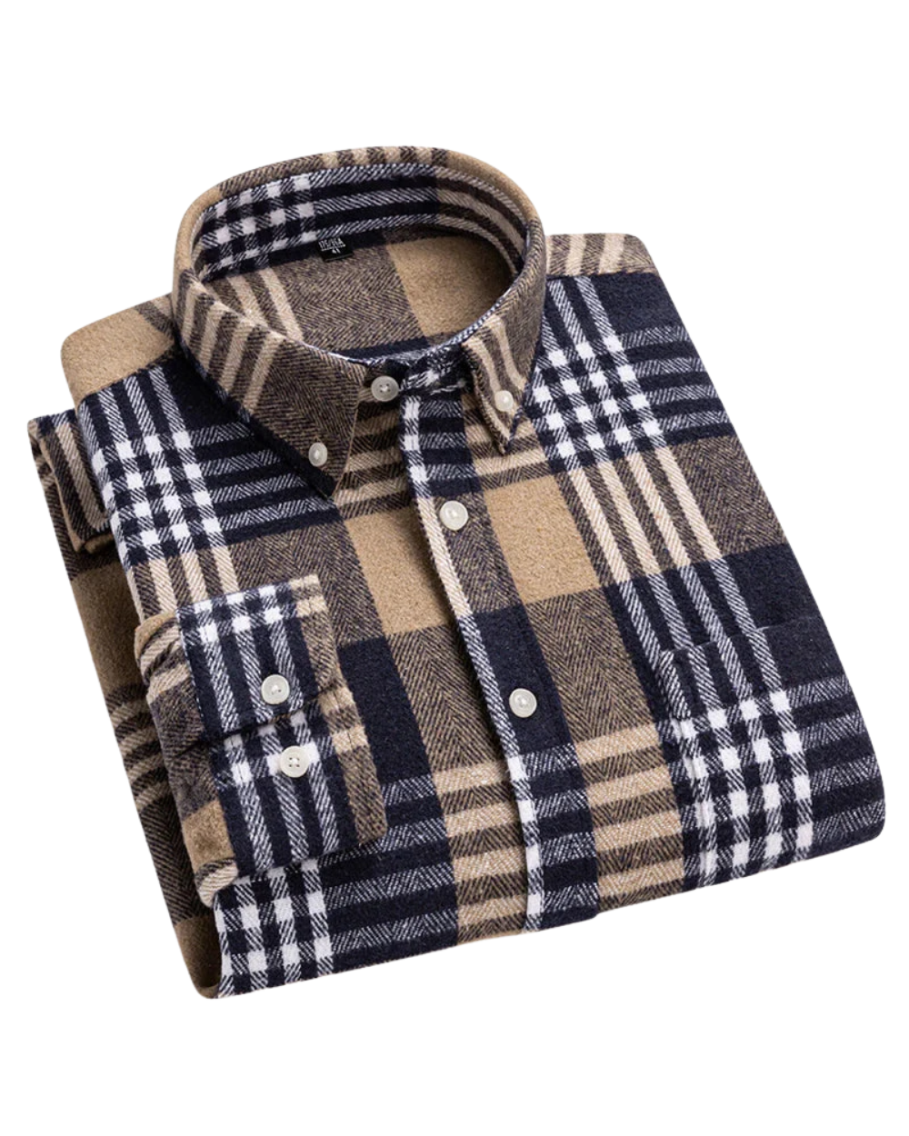 Beckett | Brown & Navy Checked Cotton Shirt