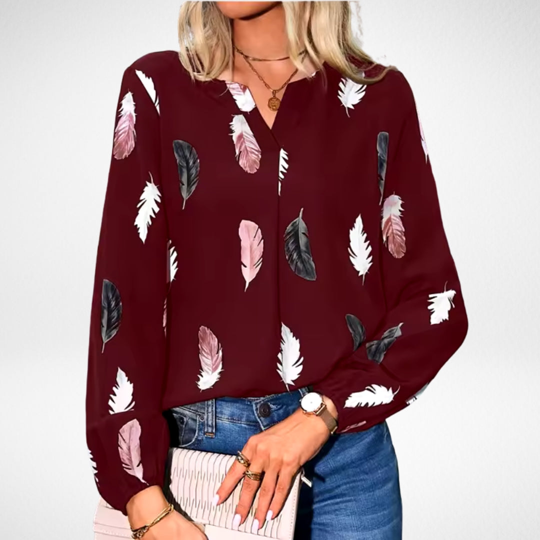 Astrid | Blush Feather Confidence Fit Blouse