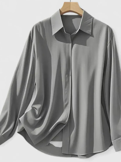 Calantha | Silk Elegant Top in White