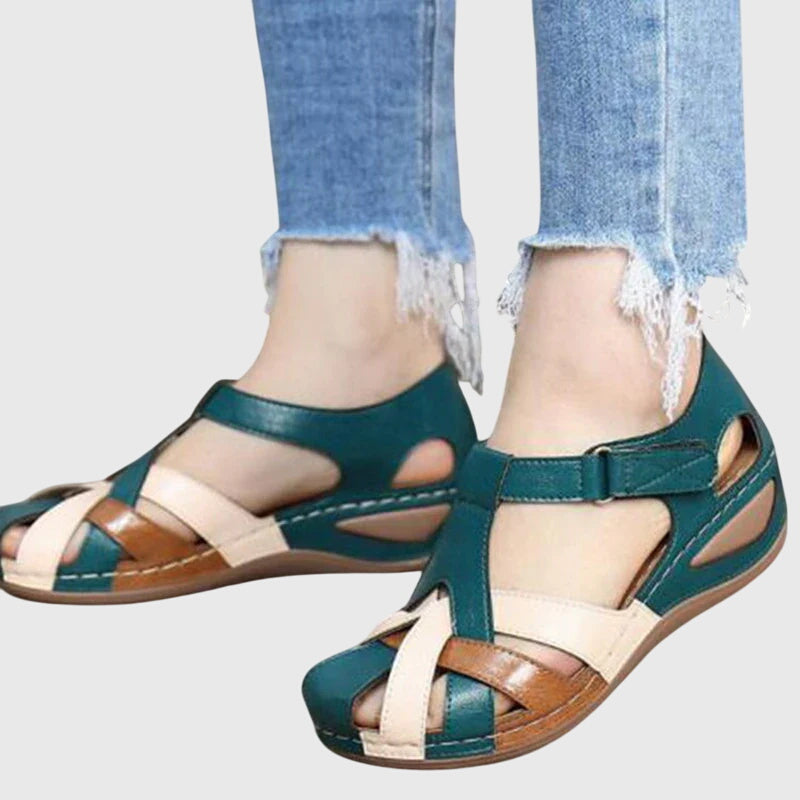 Calista | Multicolor Leather Orthopedic Sandals