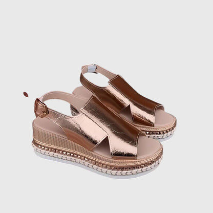 Calista | Rose Gold Orthopedic Sandals