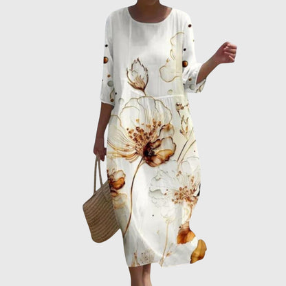 Alethea | Elegant Mint Floral Maxi Dress