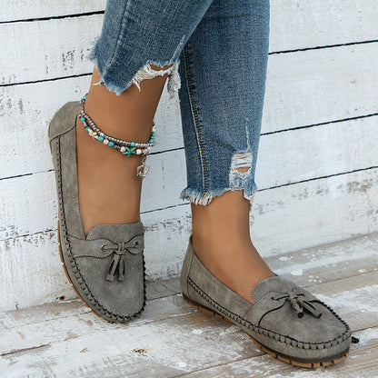 Astrid | Navy Blue Comfortable Soft Moccasins