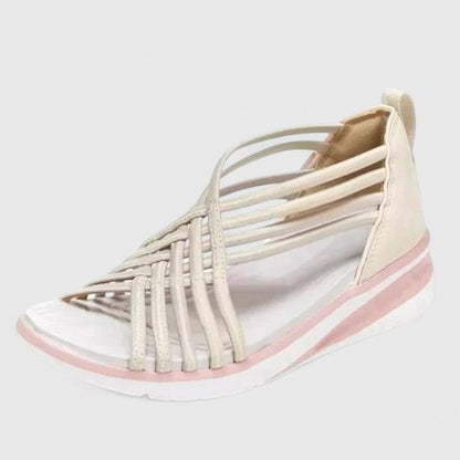 Calantha | Beige Strappy Orthopedic Sandals