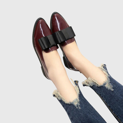 Calista | Burgundy Patent Leather Orthopedic Loafers