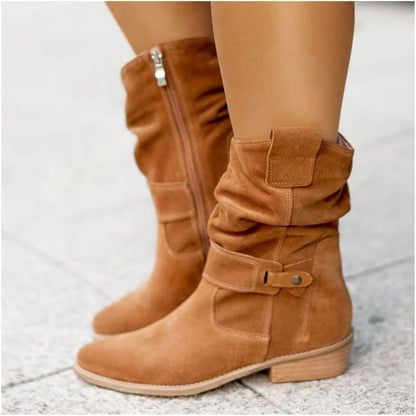 Alethea | Luxury Black Suede Knee Boots