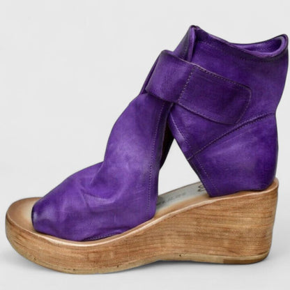 Alethea | Tan Suede Orthopedic Wedge Sandals