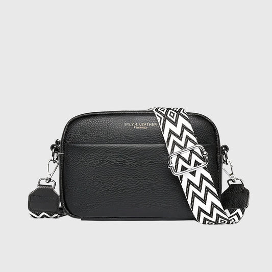 Willow | Women’s Classic Black Leather Shoulder Crossbody Bag