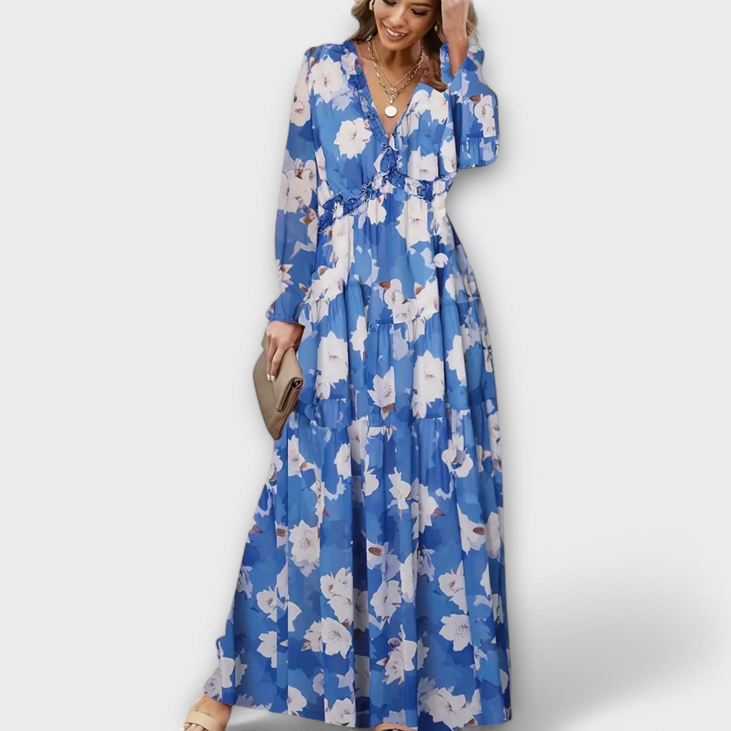 Calantha | Floral Elegant Maxi Dress
