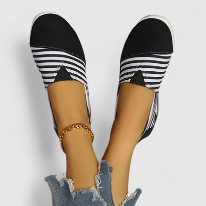 Astrid | Navy Striped Orthopedic Sneakers