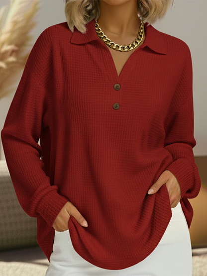 Astrid | Orange Waffle Knit Winter Warmth