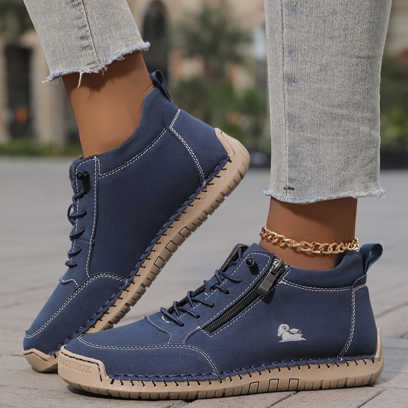 Kaid | Grey Suede Orthopedic Shoes