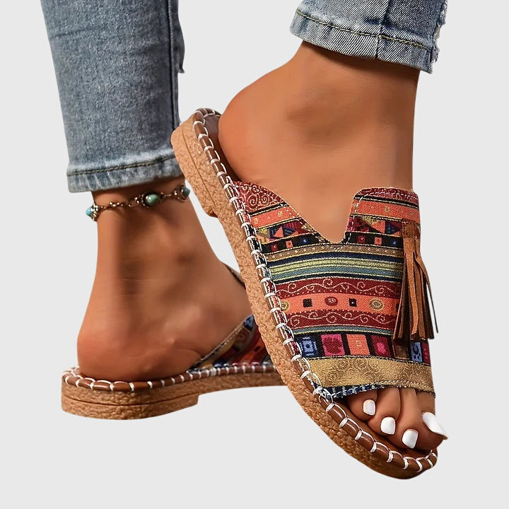 Calista | Multicolored Bohemian Orthopedic Sandals