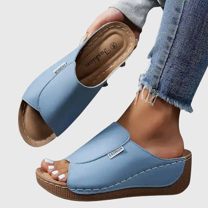 Burgundy Wide Strap Stylish Orthopedic Sandals
