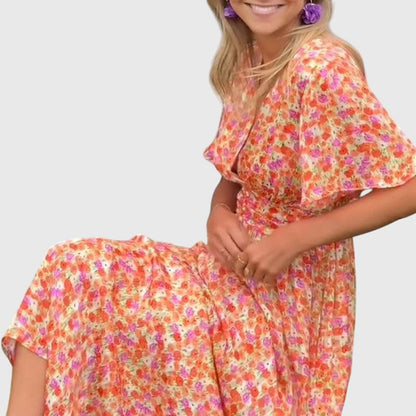 Calista | Vibrant Floral Comfortable Summer Dress