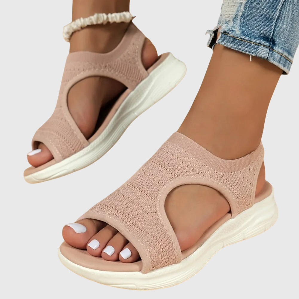 Calista | Brown Crochet Orthopedic Sandals