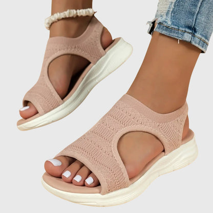 Calista | Brown Knit Orthopedic Sandals