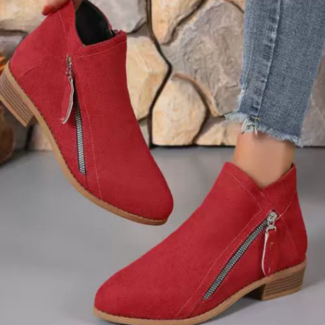 Alethea | Blue Suede Sophisticated Boots