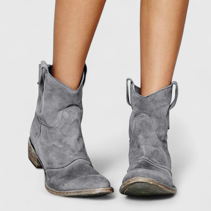 Alethea | Cobalt Suede Elegant Boots