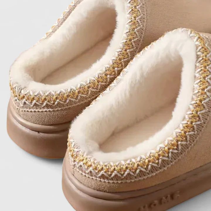 Alethea | Brown Suede Orthopedic Slippers
