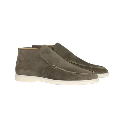 Beckett | Grey Suede Slip-On Shoes