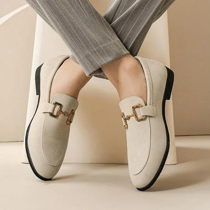 Beckett | Cream Luxury Suede Loafers