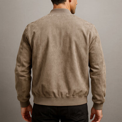 Asher | Tan Modern Minimalist Zip Jacket