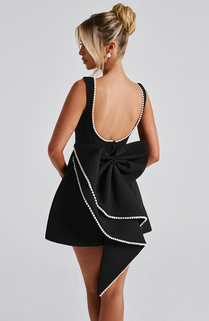 Alethea | Women's Wedding Guest Blush Pink Structured Mini Dress