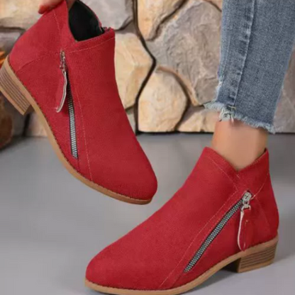 Alethea | Blue Suede Sophisticated Boots
