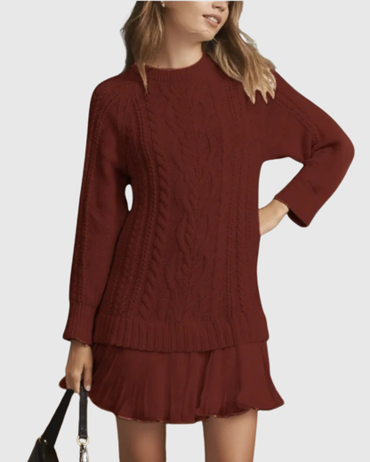 Astrid | Beige Classic Sweater Dress