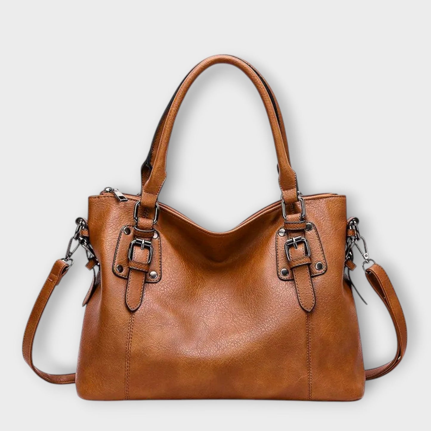 Alethea | Tan Leather Women's Classic Everyday Handbag