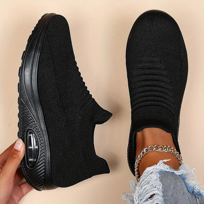 Alethea | Grey Knit Air Cushion Shoes