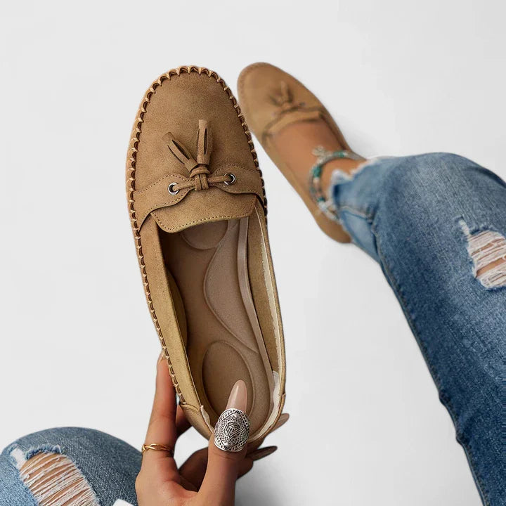 Calantha | Navy Blue Suede Orthopedic Loafers
