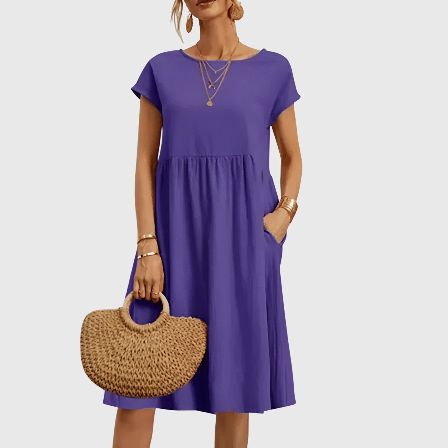Calista | Elegant Beige Spring Dress
