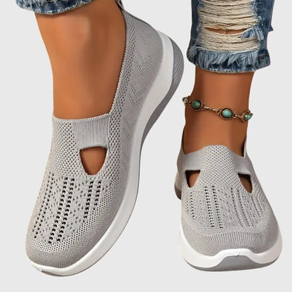 Aria | Black Cutout Orthopedic Walking Shoes
